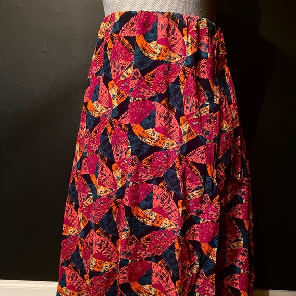 $265 NWT   Maliparmi Multicolor Print Faux-Wrap Midi Skirt   Size Small/38 - Picture 7 of 13